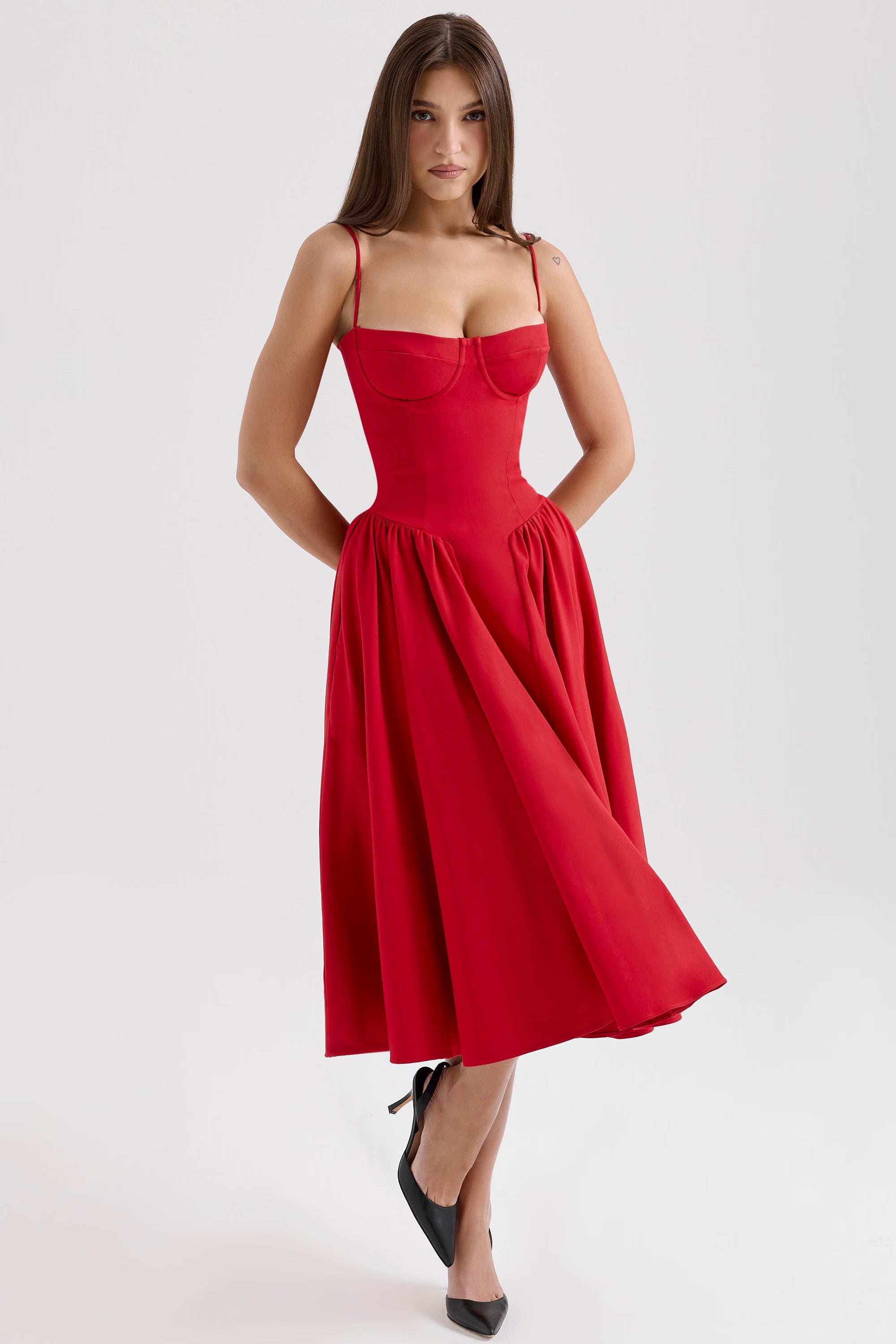 Arianna Corset Summer Midi Dress