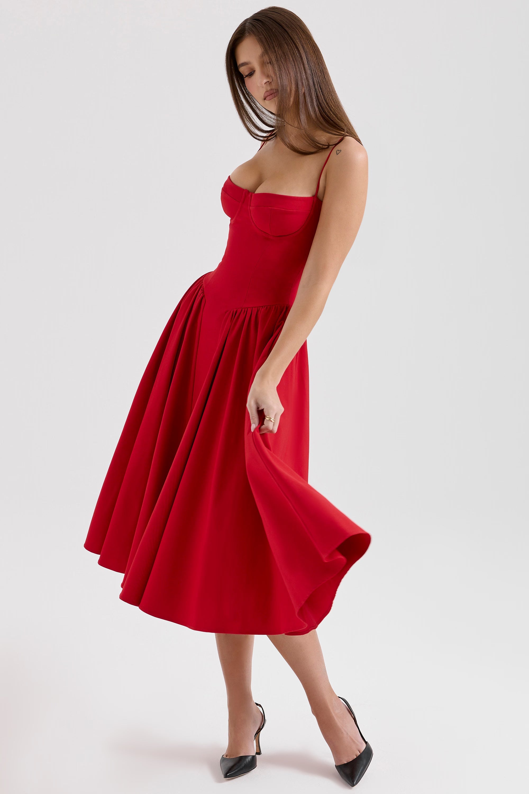 Arianna Corset Summer Midi Dress