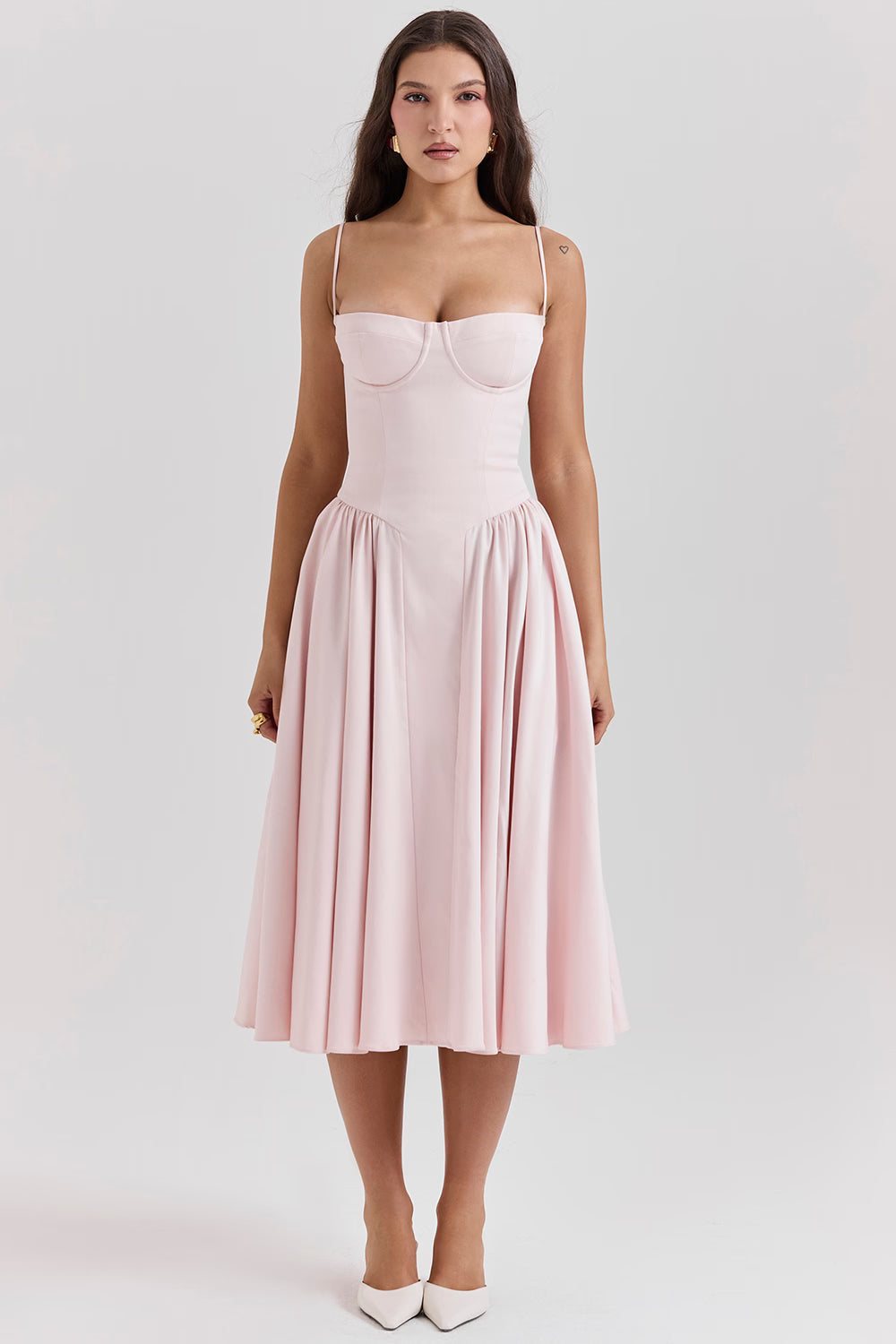 Arianna Corset Summer Midi Dress