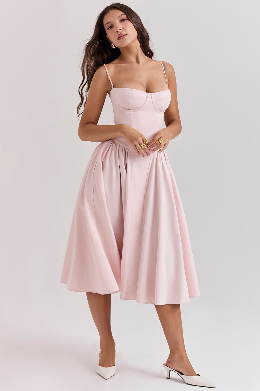 Arianna Corset Summer Midi Dress