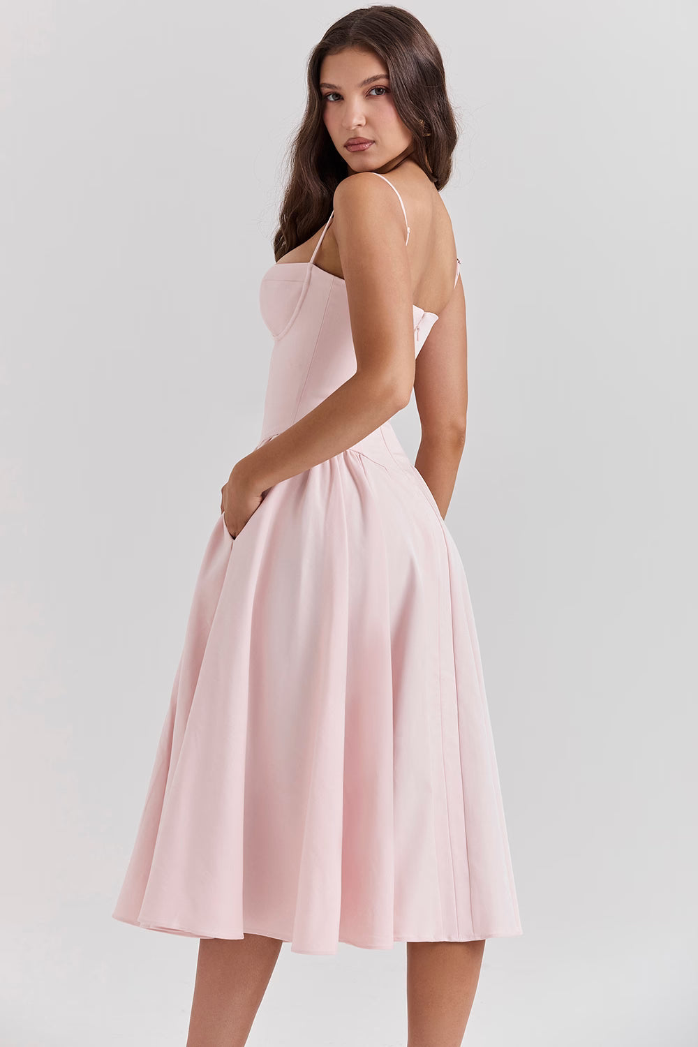 Arianna Corset Summer Midi Dress