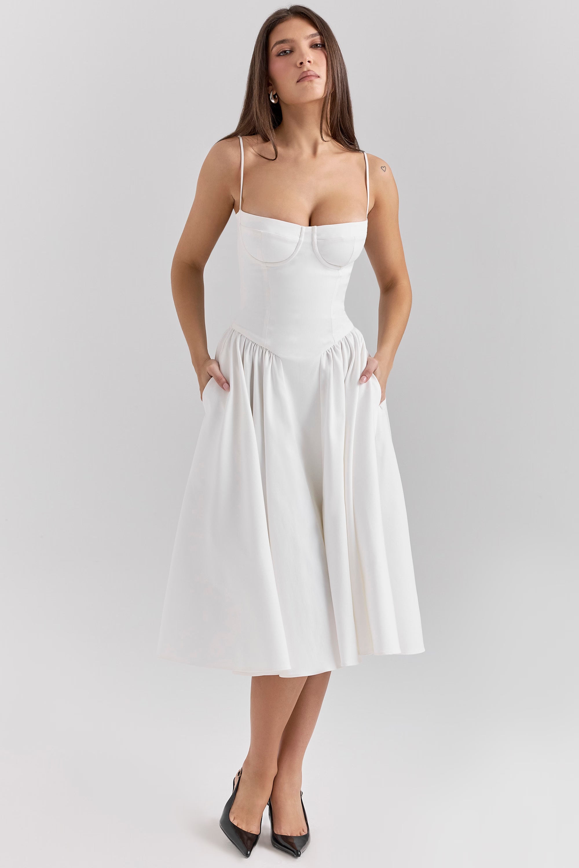 Arianna Corset Summer Midi Dress