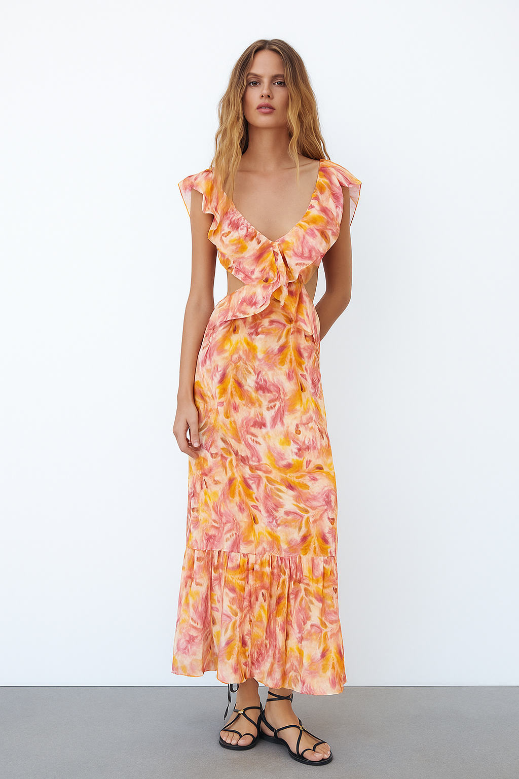 Cici | Maxi Ruffle Dress