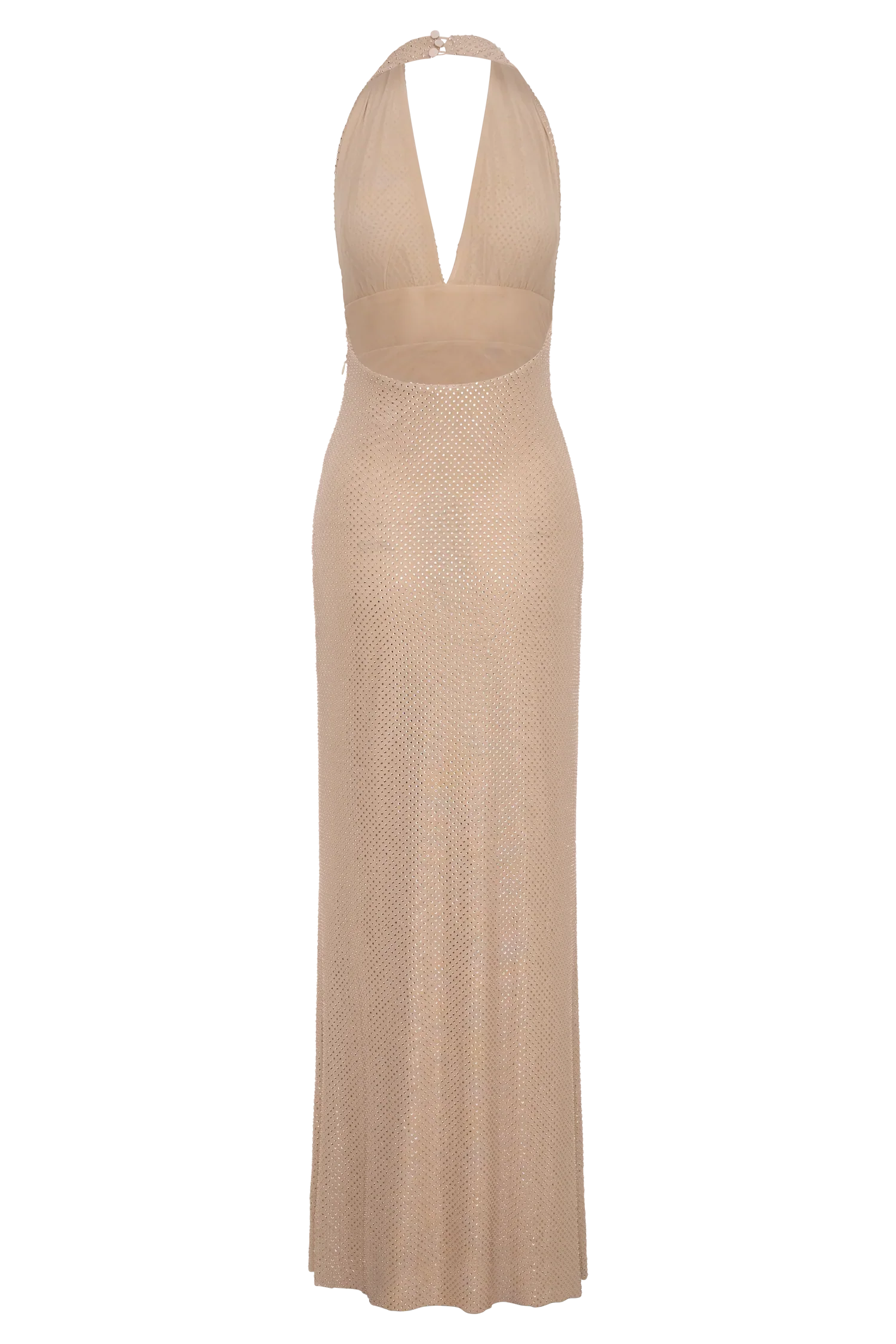 Harriet Halter Neck Diamante Maxi Dress