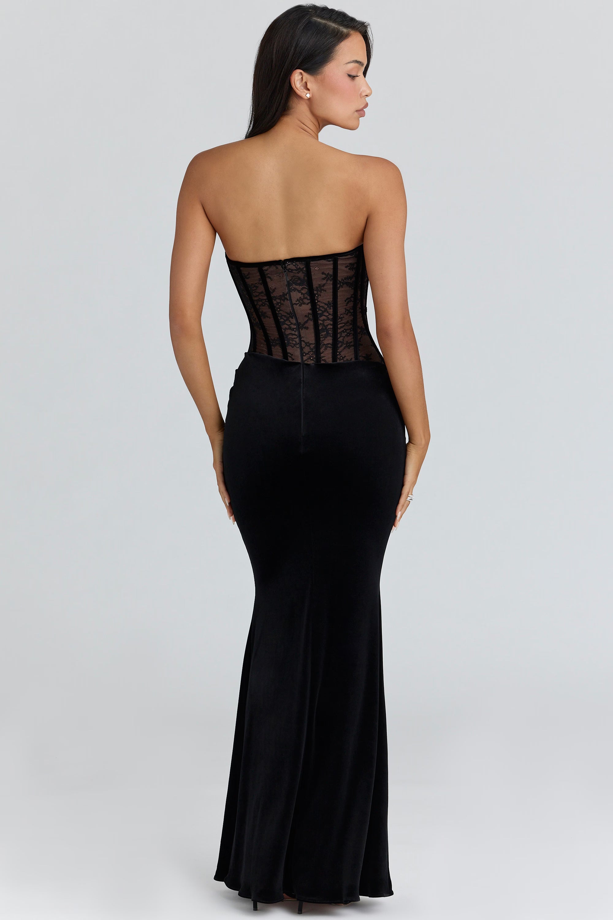 Ayana black lace maxi dress + bolero