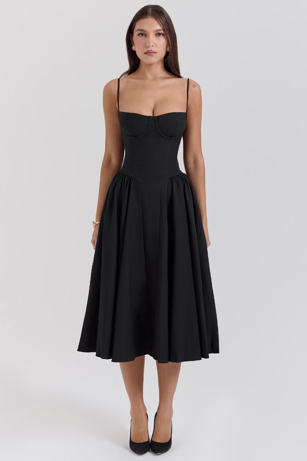 Arianna Corset Summer Midi Dress