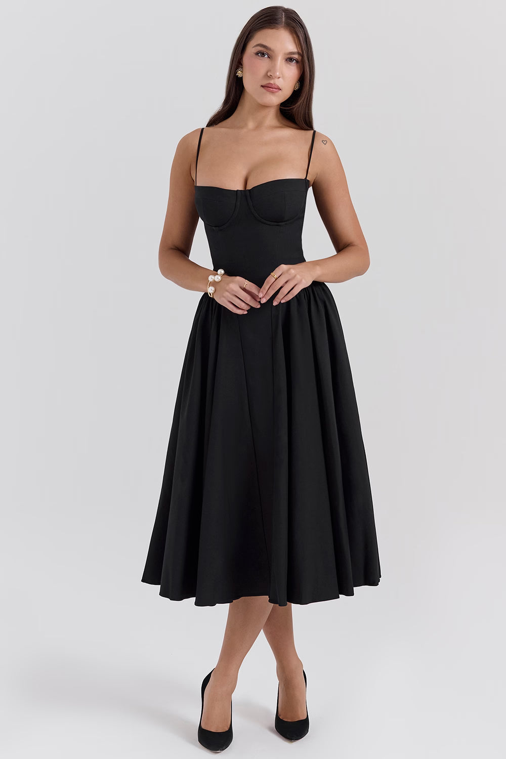Arianna Corset Summer Midi Dress
