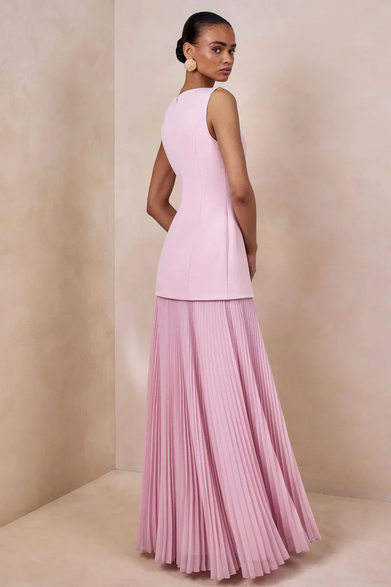 Hadley Boat-Neck Maxi Dress With Drop-Waist
