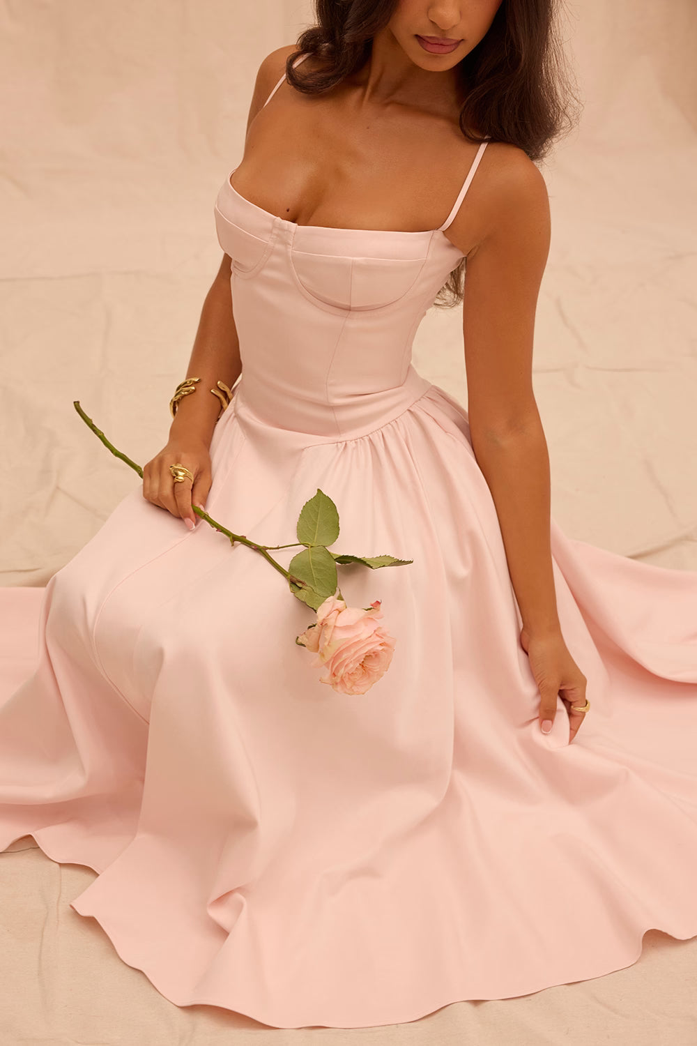 Arianna Corset Summer Midi Dress
