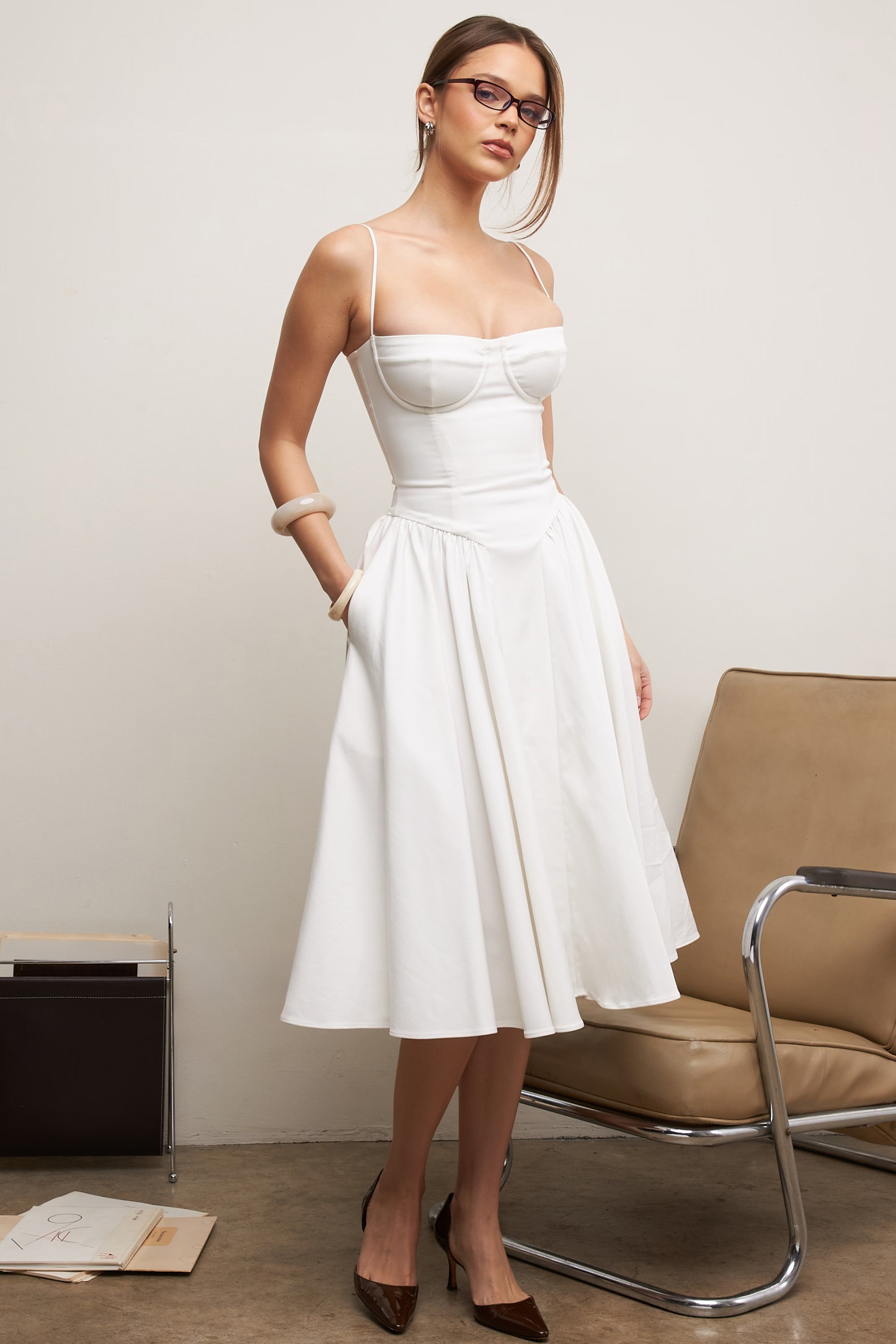 Arianna Corset Summer Midi Dress
