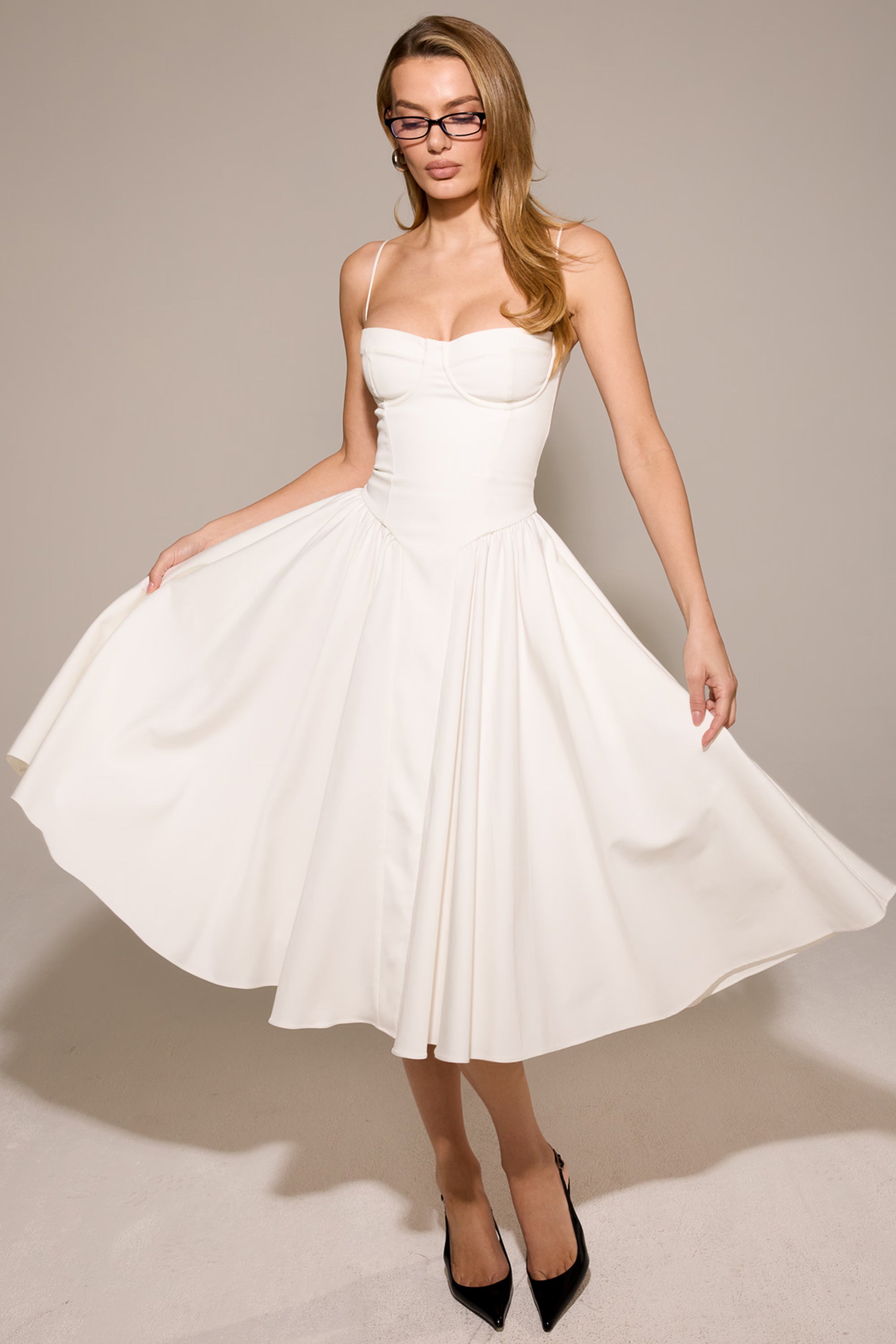 Arianna Corset Summer Midi Dress